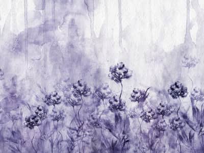 Fototapete Lila Wildblumen