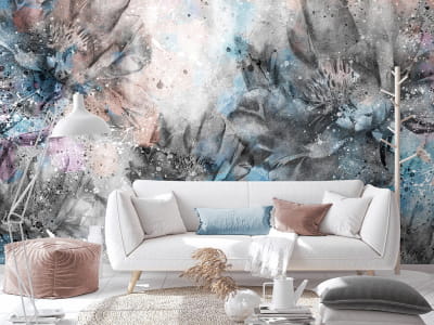 Fototapete Aquarellblumen