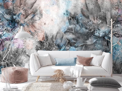 Fototapete Aquarellblumen