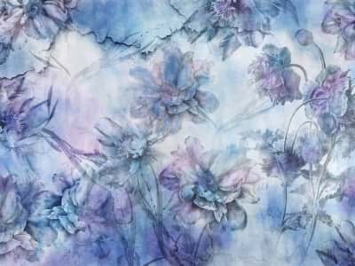 Fototapete Volumetrische malerische Blumen