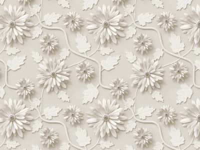 Fototapete Blumen im Relief