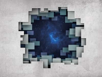 Fototapete Universum hinter der Wand