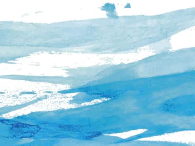 Fototapete Türkises Aquarell