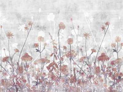 Fototapete Braune Wildblumen