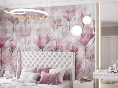 Fototapete Blühende Magnolienblüten