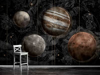 Fototapete Planeten und Sternbilder