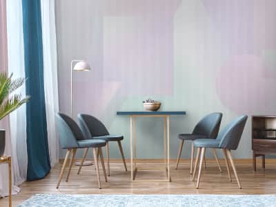 Fototapete Rosa und blaue Geometrie