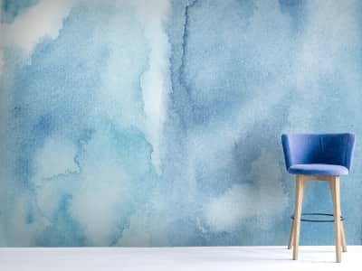Fototapete Hellblaues Aquarell