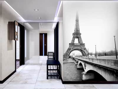 Fototapete Schwarz-weißes Paris