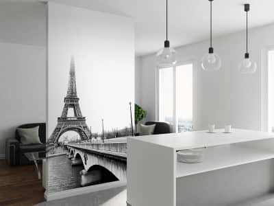Fototapete Schwarz-weißes Paris