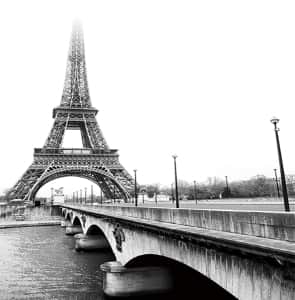 Fototapete Schwarz-weißes Paris