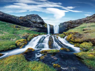 Fototapete Wasserfall in Island