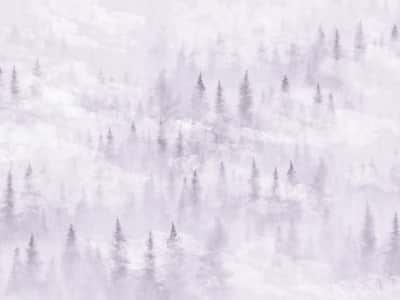 Fototapete Geheimnisvoller Wald im Nebel