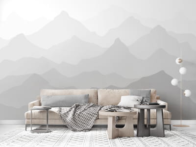Fototapete Bemalte Berge