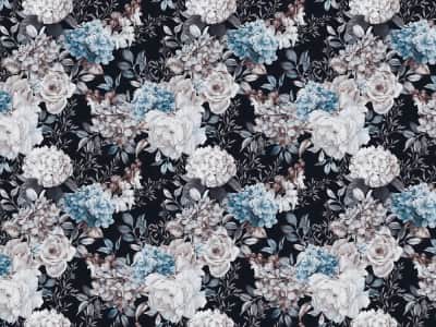 Fototapete Blumen auf dunklem Hintergrund