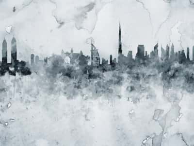 Fototapete Dunkle Stadt