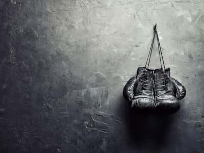 Fototapete Alte Boxhandschuhe