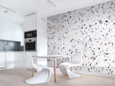 Fototapete Weißer Mosaikmarmor