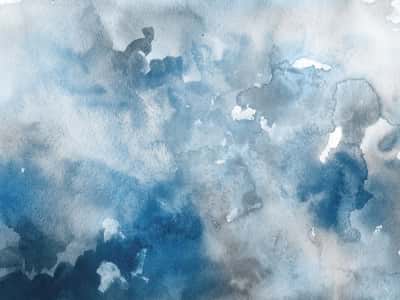 Fototapete Sturm auf See-Aquarell