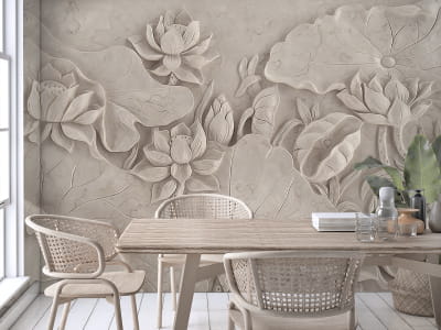 Fototapete Florales Flachrelief