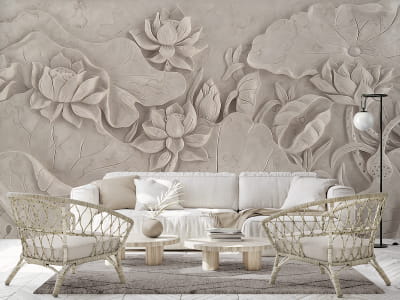 Fototapete Florales Flachrelief