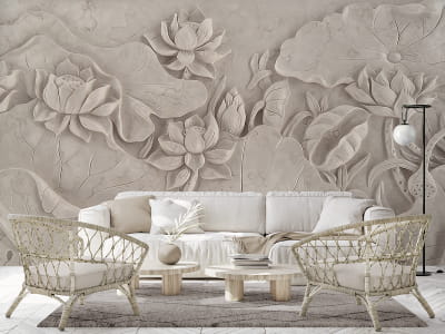 Fototapete Florales Flachrelief