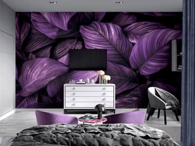 Fototapete Violettes Laub