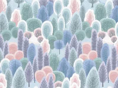 Fototapete Bunter Wald