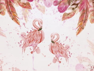 Fototapete Zauberhafte Flamingos