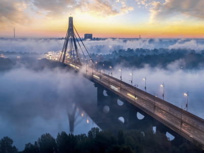 Fototapete Brücke über den Dnjepr
