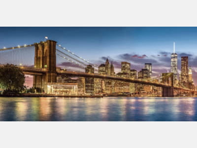Fototapete Goldene Brooklyn Bridge