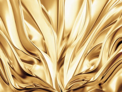 Fototapete Goldene Seide