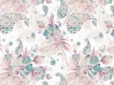 Fototapete Buntes Blumenmuster