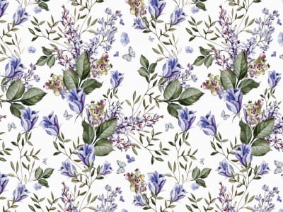 Fototapete Lavendel-Wildblumen