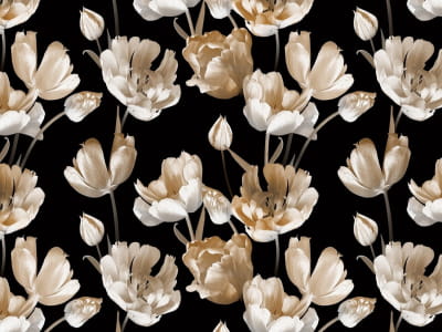 Fototapete Goldene Tulpen