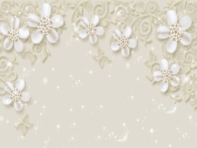 Fototapete Magische Blumen 3D