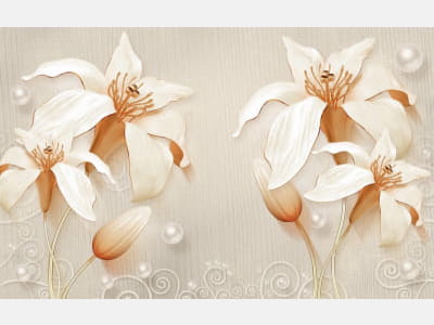 Fototapete Zarte Lilien 3D