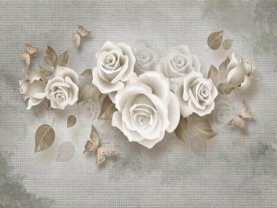 Fototapete Geheimnisvolle Rosen 3D