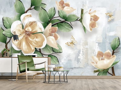 Fototapete Bernsteinmagnolie