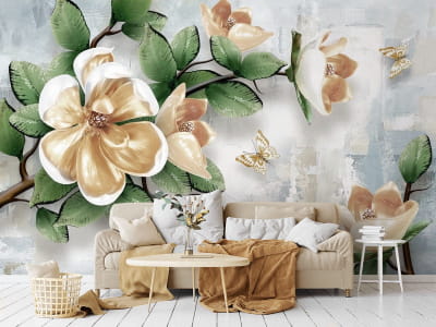 Fototapete Bernsteinmagnolie