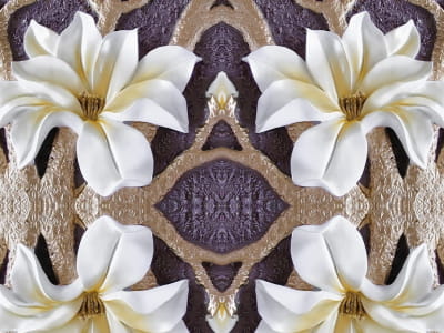 Fototapete Weiße Magnolien 3D