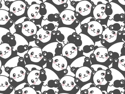 Fototapete Süße Pandas