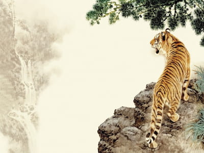 Fototapete Wilder Tiger