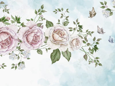 Fototapete Zarte Rosenblüte