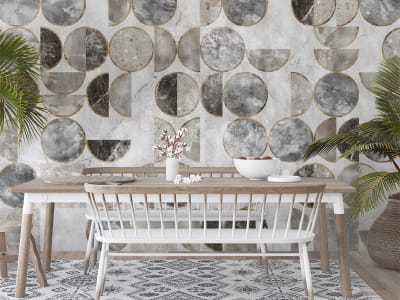 Fototapete Mosaikgrauer Marmor