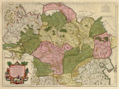 Fototapete Karte von Tartary