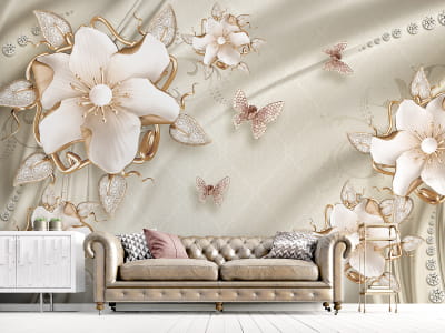 Fototapete Gold in 3D-Farben