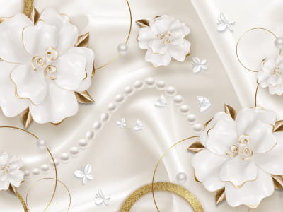 Fototapete Exquisite Blumen 3D