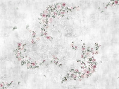 Fototapete Helles Blumenmandala