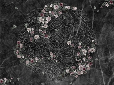 Fototapete Blumenmandala
